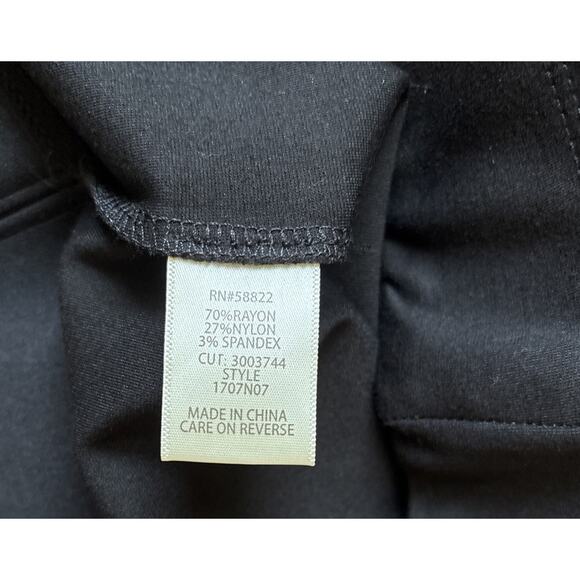 NEW Max Studio Pull On Ponte Knit Pants Womens XL Black Pull On Stretch Timeless - Picture 9 of 10